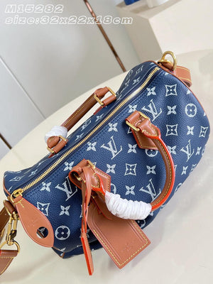 LV M15282 Louis Vuitton Speedy P9 Bandoulière 30 Bag Indigo - Default Title - View 11
