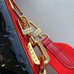 LV M20369 Louis Vuitton Coussin MM Bag Patent calfskin M57783 Black - Default Title - View 4