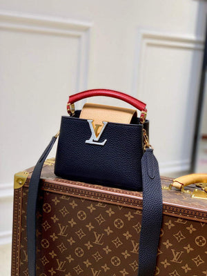 LV M20704 Louis Vuitton Capucines Mini Handbag Black - Default Title - View 1