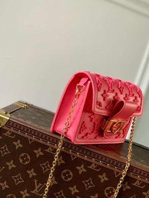 LV M20747 Louis Vuitton Dauphine Mini Bag Monogram Fluo Pink - Default Title - View 2