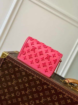 LV M20747 Louis Vuitton Dauphine Mini Bag Monogram Fluo Pink - Default Title - View 3