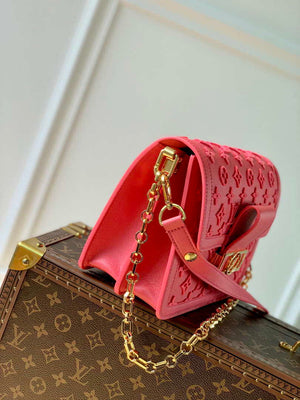 LV M20749 Louis Vuitton Dauphine MM Bag Monogram Fluo Pink - Default Title - View 2
