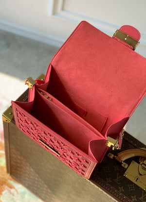 LV M20749 Louis Vuitton Dauphine MM Bag Monogram Fluo Pink - Default Title - View 5