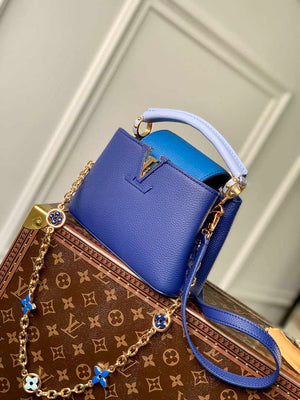 LV M20844 Louis Vuitton Capucines Mini Handbag Blue - Default Title - View 2