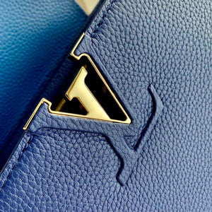 LV M20844 Louis Vuitton Capucines MM Handbag Blue - Default Title - View 9