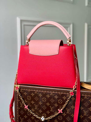 LV M20845 Louis Vuitton Capucines MM Handbag Red - Default Title - View 2