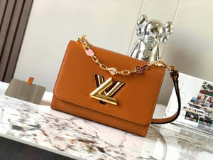 LV M20846 Louis Vuitton Twist MM Bag Epi Brown - Default Title - View 1