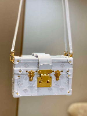 LV M20847 Louis Vuitton Petite Malle Handbag White - Default Title - View 1