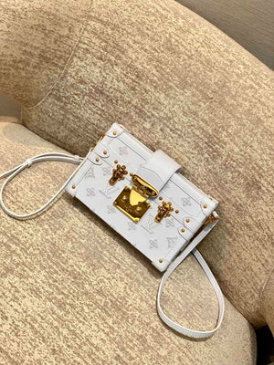 LV M20847 Louis Vuitton Petite Malle Handbag White - Default Title - View 3