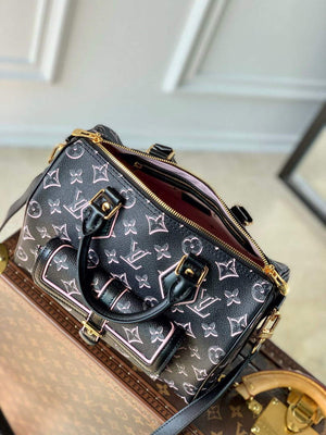 LV M20852 Louis Vuitton Speedy Bandouliere 25 Handbag Black - Default Title - View 8
