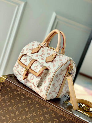 LV M20852 Louis Vuitton Speedy Bandouliere 25 Handbag White - Default Title - View 3
