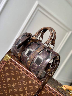 LV M20872 Louis Vuitton Keepall Bandouliere 25 Bag Brown - Default Title - View 2