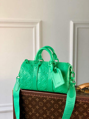 LV M20929 Louis Vuitton Keepall Bandouliere 25 Bag Minty Green - Default Title - View 1