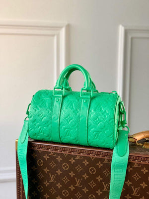 LV M20929 Louis Vuitton Keepall Bandouliere 25 Bag Minty Green - Default Title - View 4