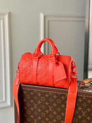 LV M20930 Louis Vuitton Keepall Bandouliere 25 Bag Orange - Default Title - View 1
