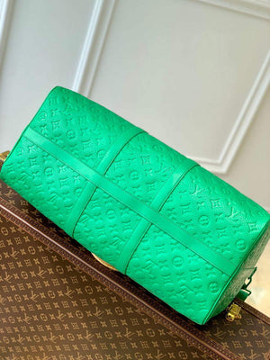 LV M20963 Louis Vuitton Keepall Bandouliere 50 Bag Minty Green - Default Title - View 4