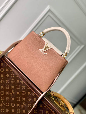 LV M21045 Louis Vuitton Capucines BB Handbag Trianon Pink / Greige - Default Title - View 1