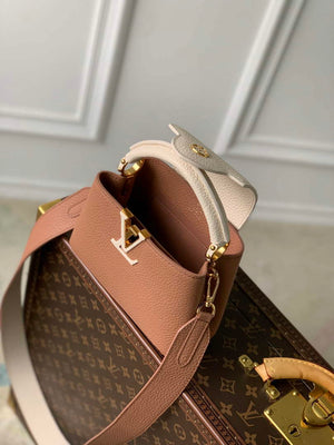 LV M21045 Louis Vuitton Capucines Mini Handbag Trianon Pink / Greige - Default Title - View 8
