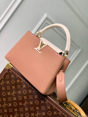 LV M21045 Louis Vuitton Capucines MM Bag Trianon Pink / Greige - Default Title - View 3