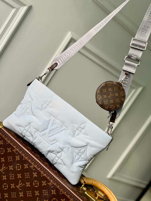 LV M21056 Louis Vuitton Maxi Multi Pochette Accessoires Bag M58977 Silver and Pale Pink - Default Title - View 3