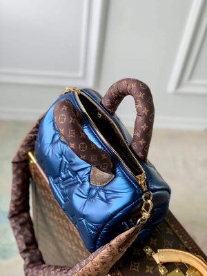 LV M21061 Louis Vuitton Speedy Bandouliere 25 Handbag Navy Blue - Default Title - View 7
