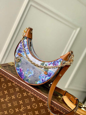 LV M21183 Louis Vuitton Loop Baguette Handbag Blue - Default Title - View 1