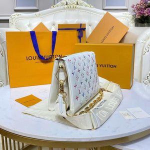 LV M21209 Louis Vuitton Coussin PM Handbag White and Pink - Default Title - View 2
