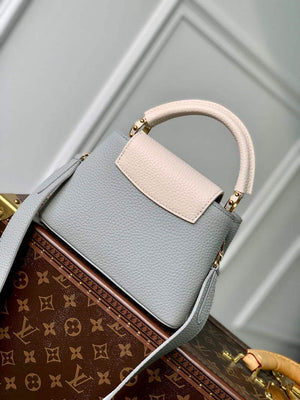 LV M21296 Louis Vuitton Capucines Mini Handbag Steeple Gray / Greige - Default Title - View 2