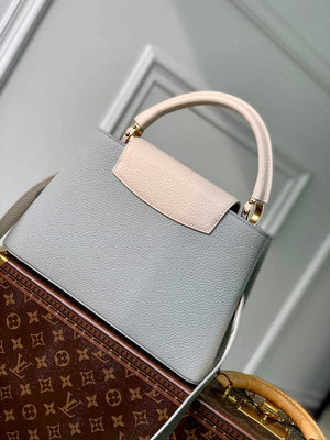 LV M21296 Louis Vuitton Capucines MM Bag Steeple Gray / Greige - Default Title - View 2