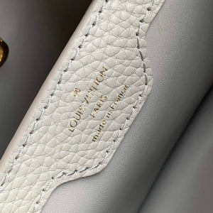 LV M21296 Louis Vuitton Capucines MM Bag Steeple Gray / Greige - Default Title - View 9