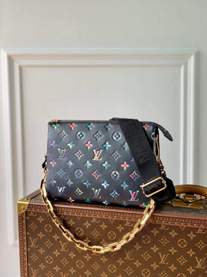 LV M21353 Louis Vuitton Coussin PM Handbag Navy Blue - Default Title - View 1