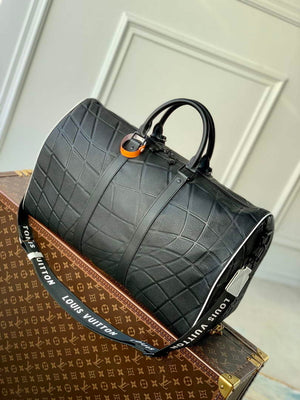LV M21382 Louis Vuitton Keepall Bandouliere 50 Bag Black - Default Title - View 2