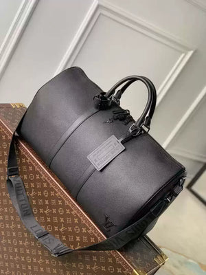 LV M21420 Louis Vuitton Keepall Bandouliere 50 Keepall Bandouli¨¨re LV Aerogram Black - Default Title - View 1