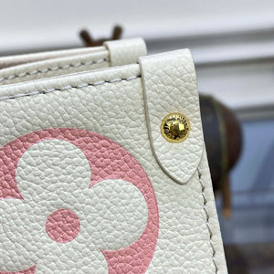 LV M21575 Louis Vuitton OnTheGo MM Bicolor Monogram Empreinte Leather Latte Pink - Default Title - View 6