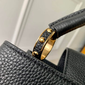LV M21641 Louis Vuitton Capucines MM Handbag Black - Default Title - View 7