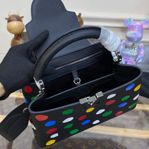 LV M21663 Louis Vuitton LV x YK Capucines BB Bag Black - Default Title - View 9