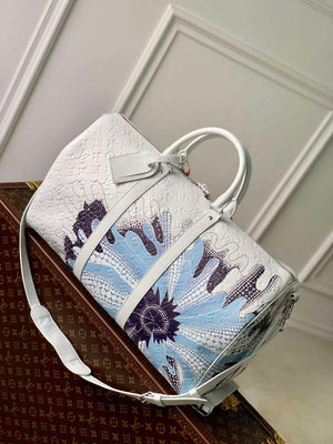 LV M21678 Louis Vuitton LV x YK Keepall Bandouliere 50 Bag - Default Title - View 1