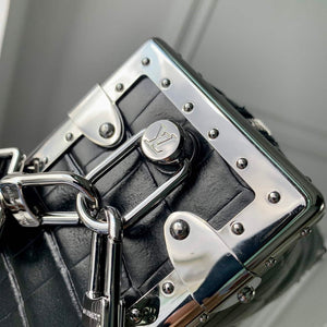 LV M21741 Louis Vuitton Side Trunk PM Bag Black Crocodile pattern - Default Title - View 6