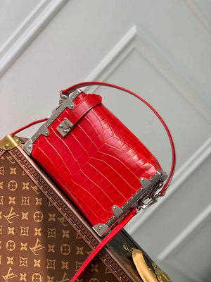 LV M21741 Louis Vuitton Side Trunk PM Bag Red Crocodile pattern - Default Title - View 1