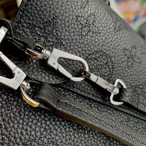 LV M21848 Louis Vuitton Blossom PM Mahina Tote Bag Black - Default Title - View 6