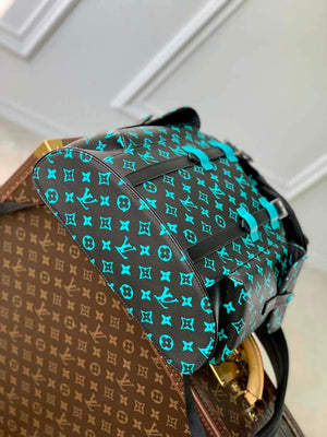 LV M21936 Louis Vuitton LV x YK Christopher MM Backpack Monogram Black and Blue - Default Title - View 4