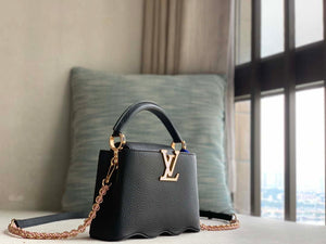 LV M22121 Louis Vuitton Capucines Mini Handbag Black - Default Title - View 2