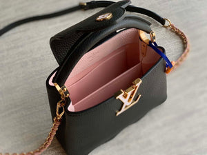 LV M22121 Louis Vuitton Capucines Mini Handbag Black - Default Title - View 7