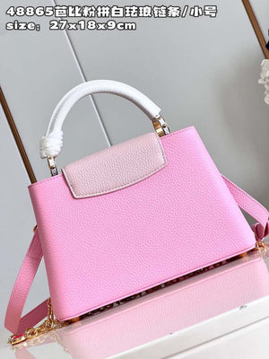 LV M22375 Louis Vuitton Capucines BB Bag Rose Chamallow Pink - Default Title - View 7