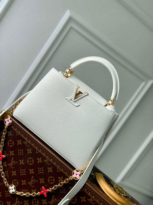 LV M22375 Louis Vuitton Capucines BB Handbag White - Default Title - View 1