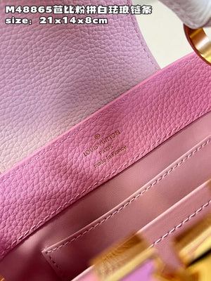 LV M22375 Louis Vuitton Capucines Mini Rose Chamallow Pink - Default Title - View 9