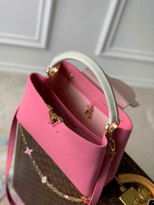 LV M22375 Louis Vuitton Capucines MM Handbag Pink - Default Title - View 8