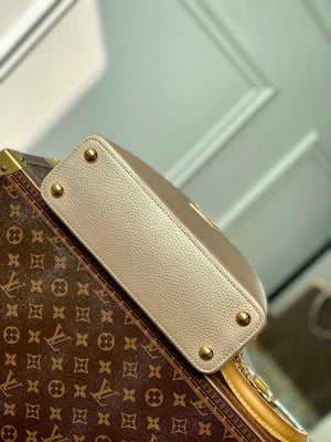 LV M22436 Louis Vuitton Capucines BB Handbag Griotte Pearlescent khaki - Default Title - View 5