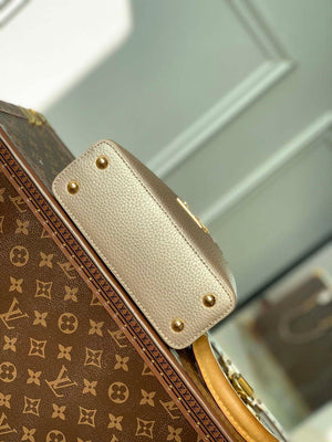 LV M22436 Louis Vuitton Capucines Mini Handbag Griotte Pearlescent khaki - Default Title - View 4