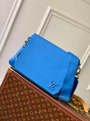 LV M22505 Louis Vuitton Takeoff Messenger Bag Blue - Default Title - View 1